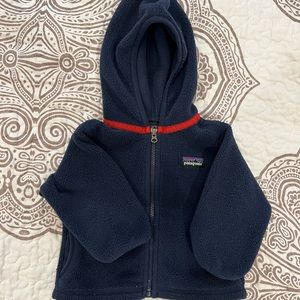 Patagonia 3-6 month blue fleece zip up